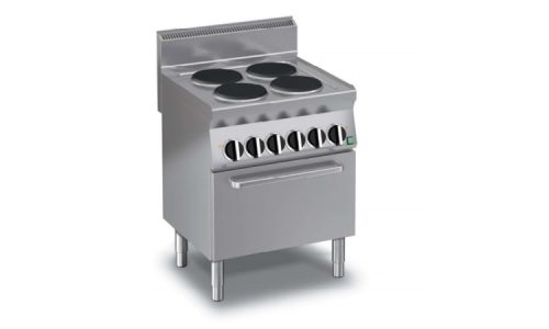 ECE64ES, cucina a 4 piastre su forno statico